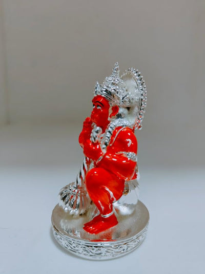 Hindu Gods : Hanuman Ji Silver Plated Small Idol