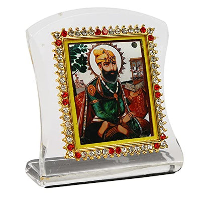 Guru Tegh Bahadur Singh Ji Idol Acrylic Showpiece Figurine for Car Dashboard, Home & Office Decor
