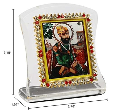 Guru Tegh Bahadur Singh Ji Idol Acrylic Showpiece Figurine for Car Dashboard, Home & Office Decor