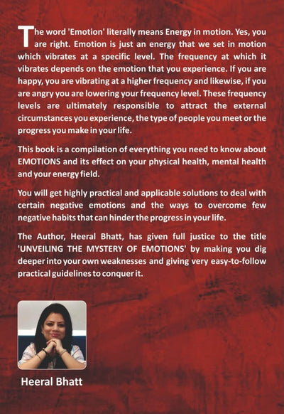 UNVEILING THE MYSTERY OF EMOTIONS by Heeral Bhatt [Paperback]