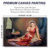 Canvas Print Unframed Rolled Art Print|| Canvas Rajasthani Woman Wall Painting for Home Décor And Office