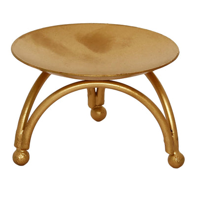 Handcrafted Golden Metal Tea Light Candle Holder Stand