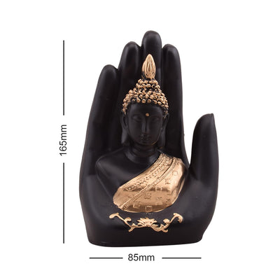 Polyresin Handcrafted Palm Buddha Showpiece