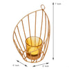 Gold plated Colour tealight Candle holder with Flower Vine- Diwali Candle Holder