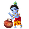 krishna wall poster sticker - god cartoon krishna wall poste for kids - lord little krishna wall sticker - devotional - starxdecals