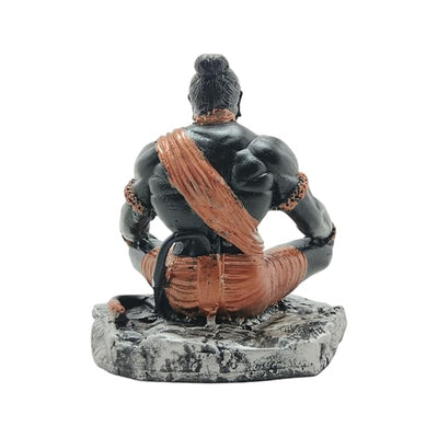 Hindu Gods : Hanuman Ji Handcrafted Black and Copper Resin StatueFor Puja Room or Altar,Living Room,Home Temple,Meditation Corner,Yoga Room,Gift,dashboard & Study Room