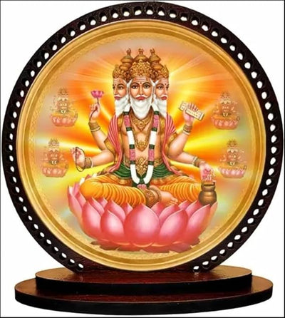 Lord Brahma Ji Idol for Car Dashboard and Home Decorative Showpiece