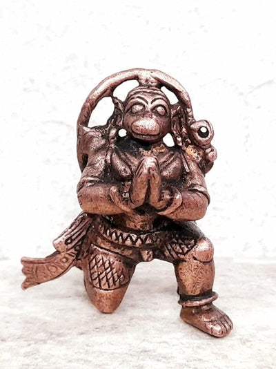 Hindu Gods : Hanuman Ji Patina Antique Finish Copper Idol - Pack of 1 Piece