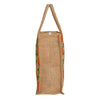 Reusable Jute Grocery Shopping Bag With Handle & Zipper For Lunch Handbag, Vegetable Bag