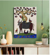 Canvas Print, The Friendship, Traditional Art , Classic Art, Indian Art,for Living Room, Wall Decoration, Unframed, Fabric | Size-12X9 inches.
