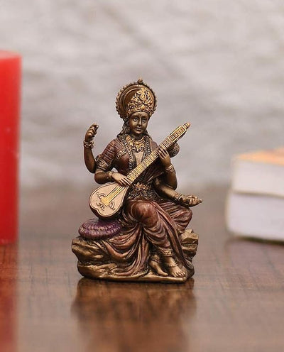 Goddess Saraswati of Knowledge, Music & Art Idol For Home Decor, Puja & Gift
