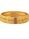 Gold Toned Meenakari Touch Traditional Bangles for Women and Girls