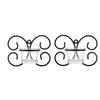 Set of 1 Wall Hanging Tealight Candle Holder Metal Wall Sconce with Glass Cups - Decorations Items for Home Wall Decor - Butterfly White