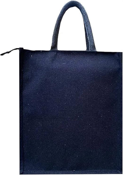 Trendy Jute Bags Eco-Friendly Jute Bags Tiffin/Shopping Grocery Multipurpose Hand Bag with Zip & Handle for Men and Women Flower Printed