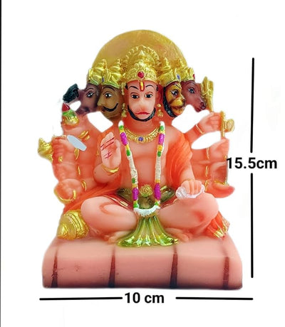 Hindu Gods : Panchmukhi Hanuman Ji Statue for Home Decor, Gifting, Protection from Evil Eye