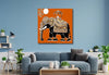 Canvas Print Traditional Art Canvas Paintings, Royal Elephant, Indian Art, Kalamkari Art, Madhubani Art, Canvas painting for Living Room, Rajasthani Art, Unframed, Fabric, Size - 12 X 12 inches.