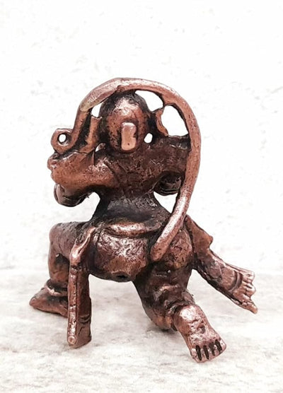 Hindu Gods : Hanuman Ji Patina Antique Finish Copper Idol - Pack of 1 Piece