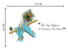 Shree Krishna Bansuri Key Happiness Wall Sticker for Living Room, Kids Room Sticker Size -46 Cm X76 Cm