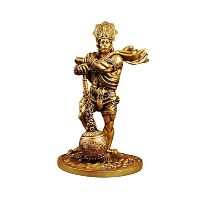 Hindu Gods : Hanuman Ji with gada Handcrafted Statue for Temple, Home, Office, Idol showpiece, spritual Decor, religiious Gift & Gym