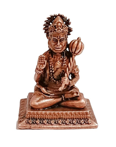 Hindu Gods : Hanuman Ji Patina Antique Finish, Pack of 1 Piece Copper Idol