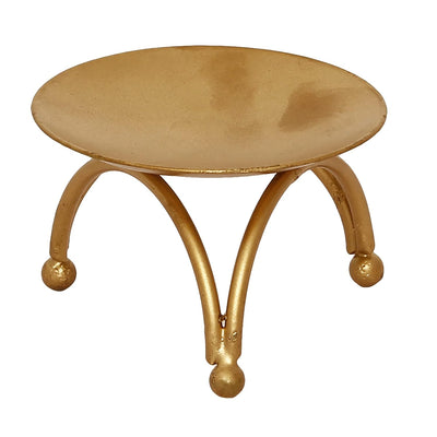 Handcrafted Golden Metal Tea Light Candle Holder Stand