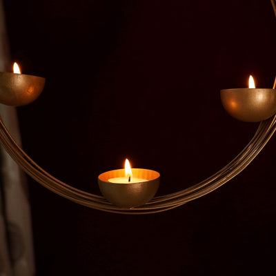 Pack of 2 Wall Hanging Tealight Candle Holders Metal Wall Sconce