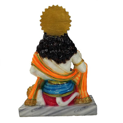 Hindu Gods : Hanuman Ji Murti in Blessing Posture with Gada Sitting