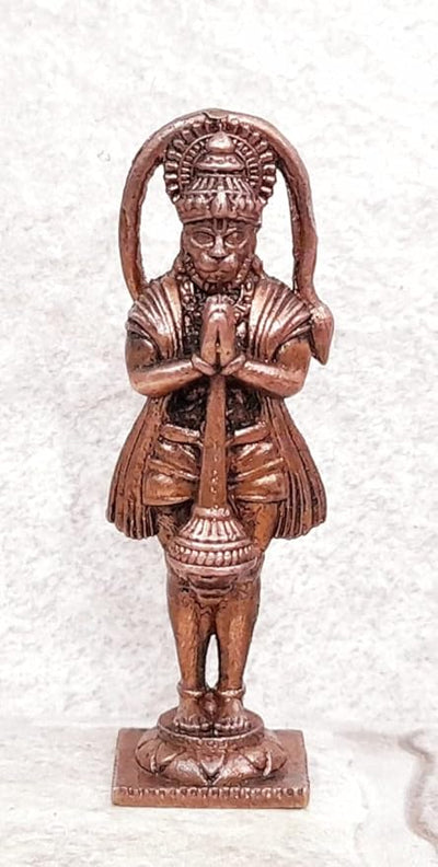 Hindu Gods : Hanuman Ji Copper Idol Patina Antique Finish - Pack of 1 Piece