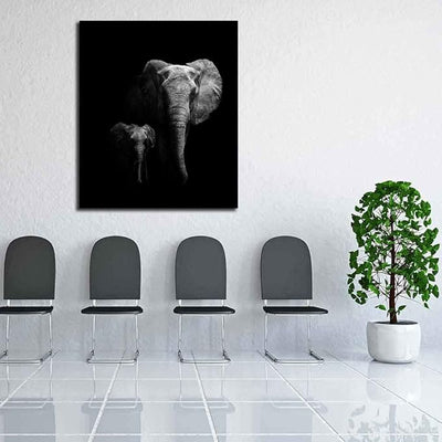 Canvas Print Mother Walking With Her Baby | Unframed Canvas Painting for Bedroom & Living Room | 16 x 18.8 inch (41 x 48 cms)