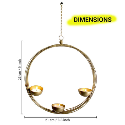 Pack of 2 Wall Hanging Tealight Candle Holders Metal Wall Sconce