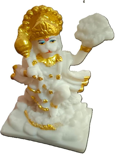Hindu Gods : Hanuman Ji with Sanjeewani Pahad Idol for Pooja Room, Home, Temple, Office Decor & Diwali Gift