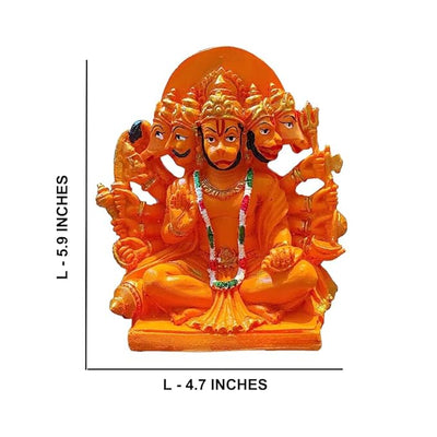 Hindu Gods : Panchmukhi Hanuman Ji Murti Idol for Puja Room Remedy from All Negative Energy from Home