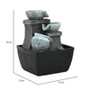 Decorative 3 Pots Polyresin Water Fountain for Home Decoration