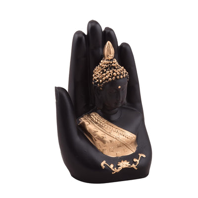 Polyresin Handcrafted Palm Buddha Showpiece