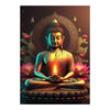Golden Buddha with Flowers Wall Sticker for Kids Room, Bedroom, Living Room (Multicolor, Size 61Cm X 90Cm)