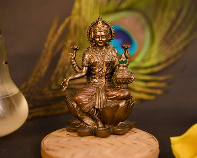 Collectible India Goddess Lakshmi Idol Hindu Laxmi Goddess Statue Home Office Decor