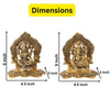 Metal Gold Plated Lakshmi Ganesha Idols for Diwali Gifts Puja