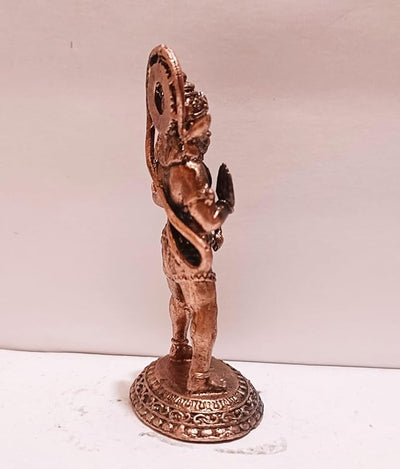 Hindu Gods : Hanuman Ji Copper Idol Pantina Antique Finish - Pack of 1 Piece