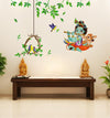 Religious God Krishna with Birds nest Combo Wall Stickers |PVC Vinyl | Multicolour