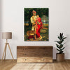 Canvas Print Raja Ravi Varma Canvas Paintings, King Dhusyant, Indian Art, Famous Artist Paintings, Canvas painting for Wall Decoration, Living room, Bedroom, Hall, Unframed, Fabric, Size- 12 X 9 inches.