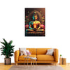 Golden Buddha with Flowers Wall Sticker for Kids Room, Bedroom, Living Room (Multicolor, Size 61Cm X 90Cm)