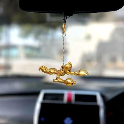 Hindu Gods : Metal Hanuman Ji Idol for Car Dashboard Hanging