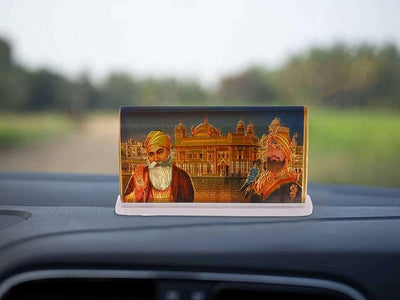 Guru Nanak Dev Ji & Guru Govind Singh Ji Figurine for Car Dashboard Home & Office Decor
