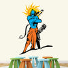 Lord Ram with Bow and Arrow - God - Hindu -Saffron - Wall Sticker' -SM570 (Multi Colour, Vinyl - 50cm X 80 cm)