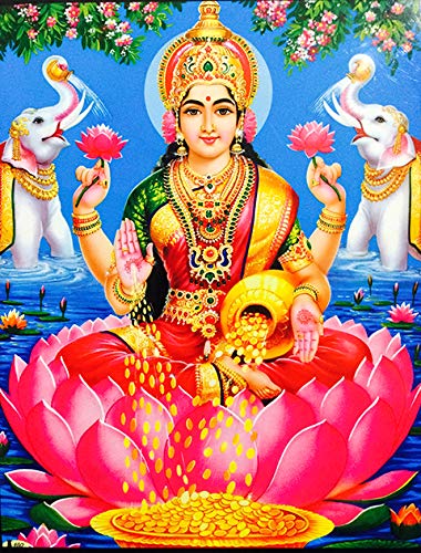 Religious Goddess Laxmi Wall Sticker for Diwali Navratri Occassion