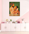 Canvas Print| Mughal King and Queen | Traditional Art Unframed painting for Home décor|size - 13X10 Inches.