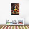 Golden Buddha with Flowers Wall Sticker for Kids Room, Bedroom, Living Room (Multicolor, Size 61Cm X 90Cm)
