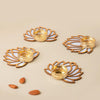 Lotus Glass Tea Light Holder Set of 4, Diwali Decoration Items for Home Decor