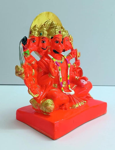 Hindu Gods : Panchmukhi Hanuman Ji Murti Statue for Home Decor, Gifting, Protection from Evil Eye