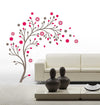 PVC Vinyl Wall Sticker Love Birds with Hearts | Branches and Cages | Magical Tree Sunrise with Flying Birds - Multicolor - Set of 4